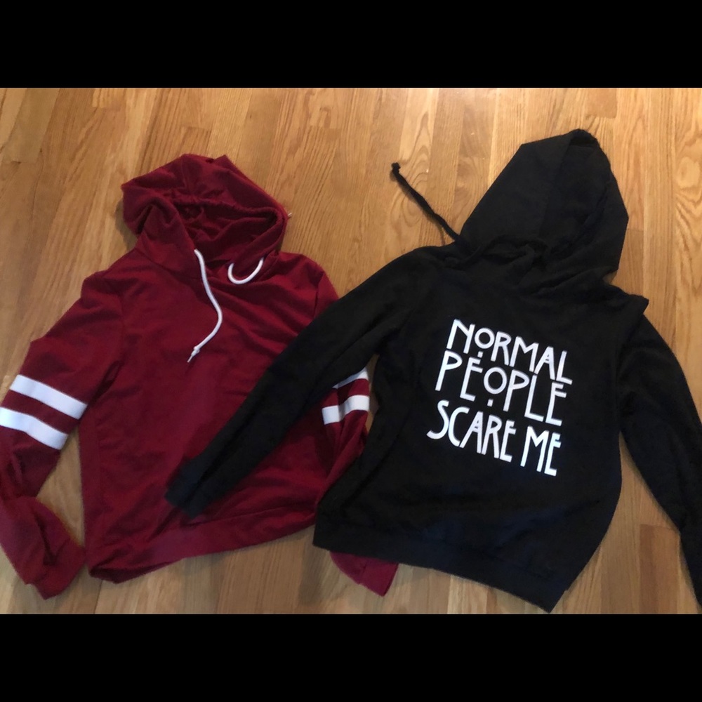 Adult med and small hoodie